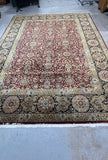Hand Woven Rug (E), 12 ft x 8 ft 8 in; rust/tan tones ***HEAVY ITEM***READ DETAILS ON PICK UP POLICY***