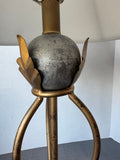 Mixed Metal Scroll & Leaf Table Lamp (WORKS)