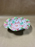 Studio Pottery Handpainted Floral Bowl - Signed