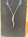 Italian Horn on Sterling Chain