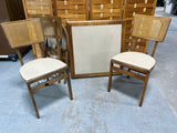 Vintage Stakmore Folding Card Table with (3) Folding Chairs