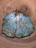 Large Wrapped Agate Pendant