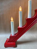 Scandinavian Style Red Wood Arched Window Lights