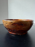 Artist Signed Cherry Burl Wooden Bowl