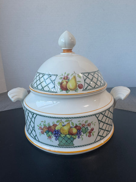 (A) Villeroy & Boch Germany Basket Lidded Soup Tureen