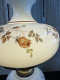 Victorian Style Floral Gone with the Wind 3-Way Parlor Lamp (WORKS)