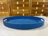 Blue Oval Tray