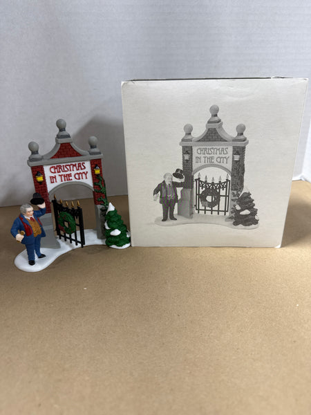 (H) Dept 56 “A Key To The City” Christmas In The City Sign