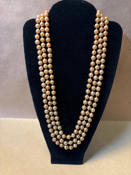 Marvella Faux Pearls (Iridescence Light-Brown)