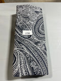 Black & White Paisley Print Table Cloth, 102"x60"