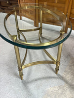 Glass/Brass Coffee Table