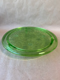 Floral Uranium Footed Cake Stand GLOWS
