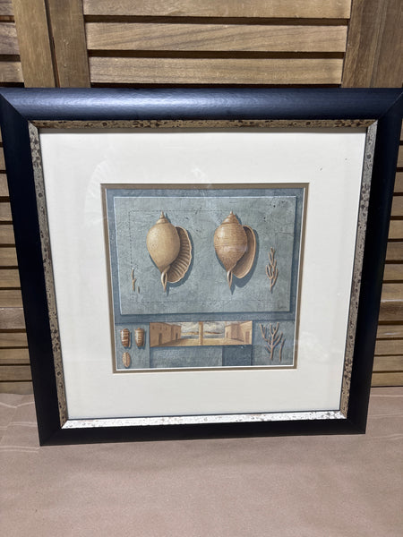 (Y) Mixed-Media Style Shell Print; Signed