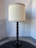 Black Metal Candlestick Style Table Lamp (WORKS)