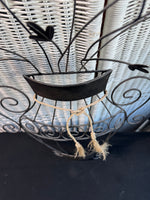 Pair of Lightweight Floral Urn Metal Scroll Wall Decor
