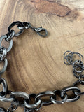 Gunmetal Charm Watch Bracelet