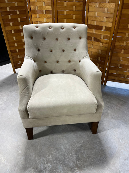 Tan/Beige Upholstered Chair, Unbranded