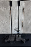 Lot of 4 Bose Dual Cube Speakers with 2 Stands and Wall Mounts