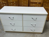 White Particle Board Dresser ***HEAVY ITEM***