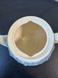 (B) Wedgwood Lavender on Cream Shell Edge Lidded Teapot