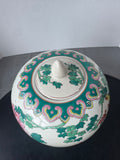 Asian Inspired Floral Birds Ceramic Ginger Jar