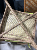 Rattan Chair with Green Cushion, 2Available, PRICED INDIVIDUALLY, $35 each