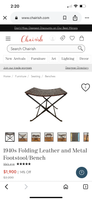 William Sheppe Style Leather Stool, 2 Available, PRICED INDIVIDUALLY, $195 Each