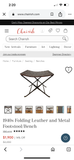 William Sheppe Style Leather Stool, 2 Available, PRICED INDIVIDUALLY, $195 Each