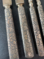 4-Piece R. Wallace & Sons Vintage Leaf Embossed Fruit & Nut Set