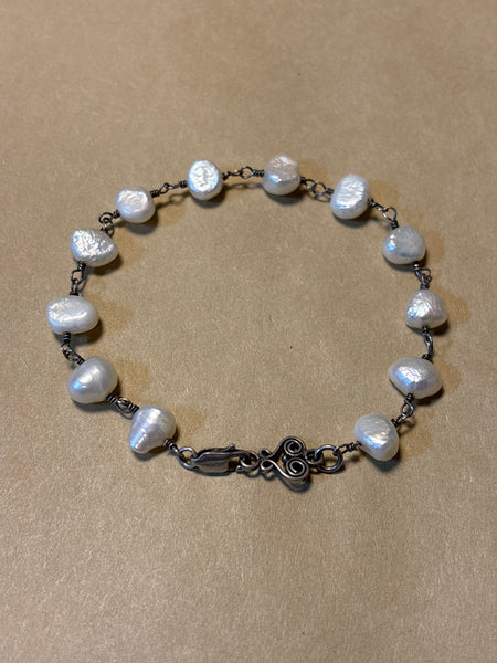 Sterling & Cultured Pearl Bracelet