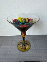 Monaco Hand Painted Martini Glass by Monarch (3 AVAILABLE—PRICED INDIVIDUALLY AT $18 EACH)