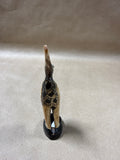 Buffalo Horn Carved Herron (B)