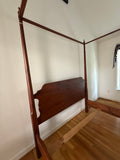Queen Canopy Bed with Rails & Slats