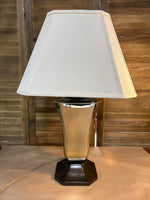 Bronze Tone and Shiny Silver Tone Lamp