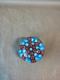 Small Murano Style Millefiori Art Glass Paperweight