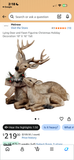 Melrose Papa Deer and Fawn Large Resin Sculpture AS IS (READ DESCRIPTION CAREFULLY)
