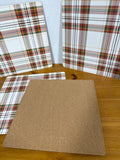 Fall Plaid Cork Back Placemats - Set Of 4 (E)