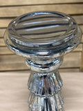 Mercury Glass Tree Pillar Candle Holder