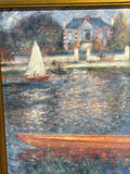 Boating on the Seine Print by Pierre Renoir (Art Board)