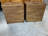 Pair of Sturdy Wicker/Basket Storage Cubes