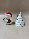 Lenox Peanuts Charlie Brown Snoopy Christmas Tree Salt & Pepper Shakers Set With Box