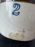 Two Tone 2-Gallon Vintage Stoneware Crock