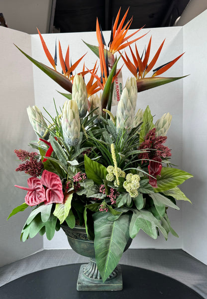 XL Faux Birds of Paradise Floral Arrangement