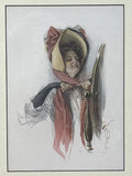 Bonnet Print by Harrison Fisher; Signed