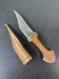 Copper Tone & Brass Etched Vintage Shabriya Dagger with Sheath