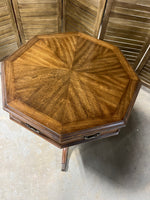 Octogonal Pedestal Table with 4 Drawers