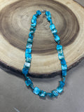 Turquoise Dyed Beaded Necklace