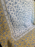 Williams Sonoma Blue And Yellow Floral Outdoor Blanket