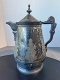 Antique 1868 JAS Stimpson Double Wall Silver Plate Ice Pitcher