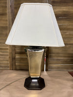 Bronze Tone and Shiny Silver Tone Lamp